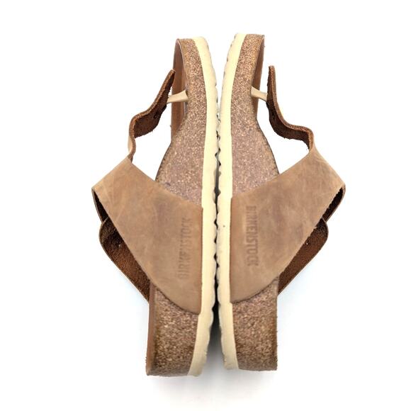 Birkenstock Gizeh Big Buckle Thong Sandals Unisex Leather Brown Size W7/M5 EU38 - Picture 5 of 9